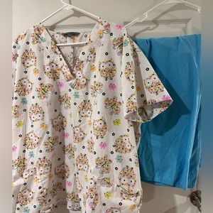 Owl Scrub Top Only